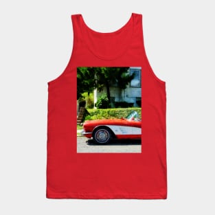 Cars - Red and White Corvette Convertible Tank Top